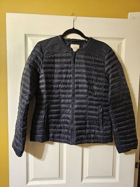 LOFT Quilted Lightweight Navy Puffer Jacket